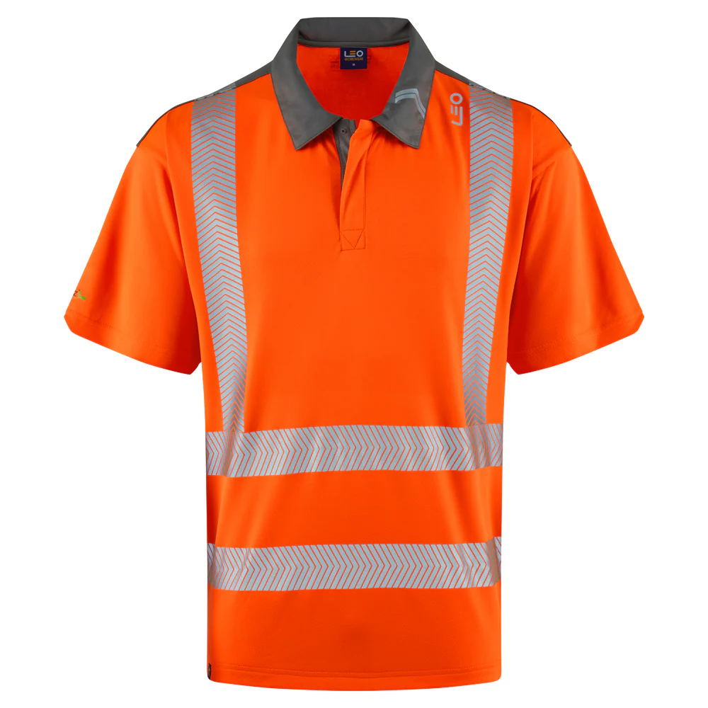 Leo Workwear Trimstone Leo Ecoviz Coolmax High Performance Polo Shirt - Image 3