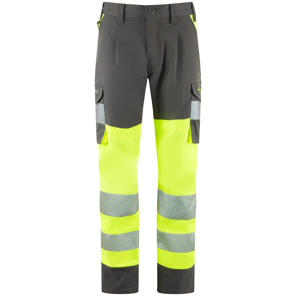 Leo Workwear Winswell Leo Ecoviz Womens Lightweight Polyester Stretch Cargo Trousers - Image 6